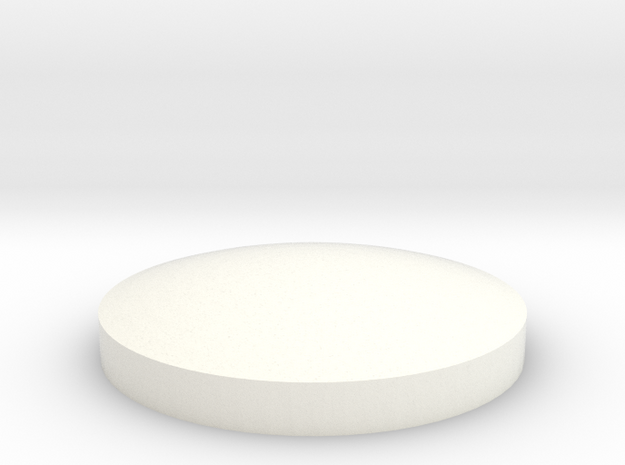 Nut cover for custom front rim in White Processed Versatile Plastic