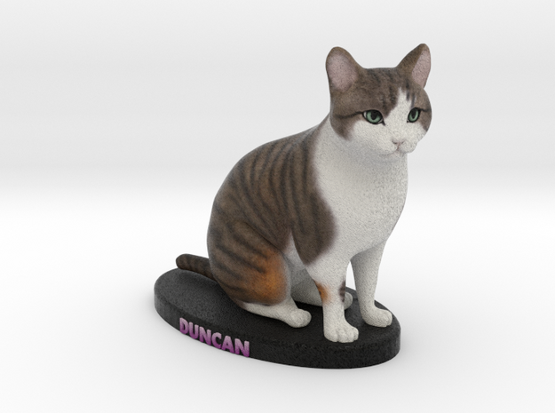 Custom Cat Figurine - Duncan in Full Color Sandstone