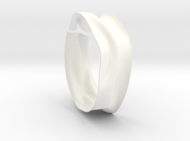 Drape Bracelet B in White Processed Versatile Plastic