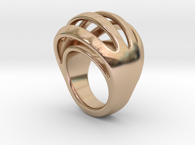 RING CRAZY 28 - ITALIAN SIZE 28  in 14k Rose Gold Plated Brass