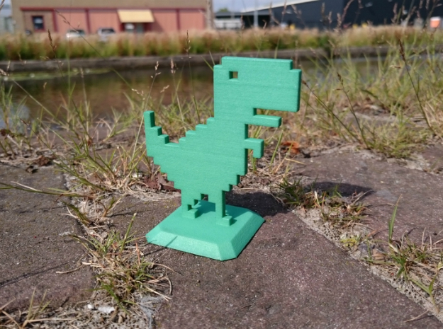 No Internet Dinosaur in Green Processed Versatile Plastic