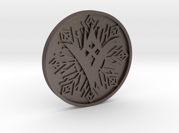 TTK Coin in Polished Bronzed Silver Steel