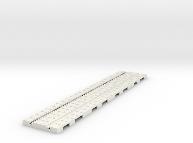 P-165stg-long-straight-tram-track-100-big-6a in White Natural Versatile Plastic
