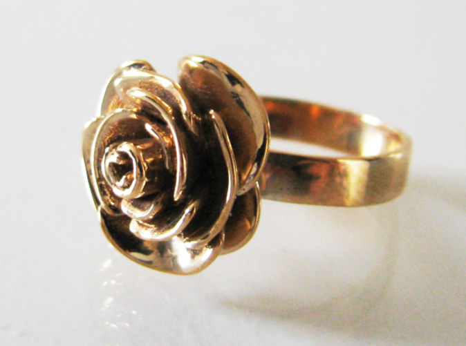 Finished ring in polished bronze