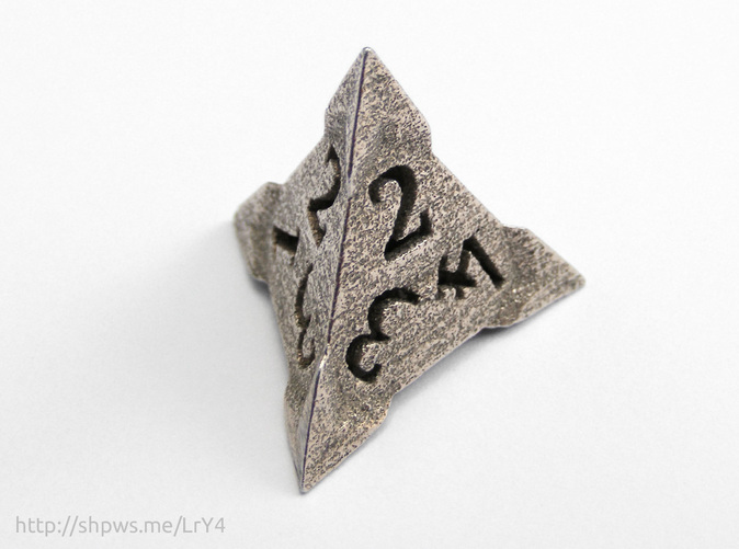 D4 Dice Metal Design Stamp by Font Fixation