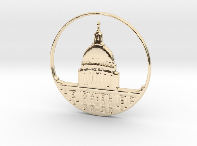 Washington DC Pendant (different materials have different prices)