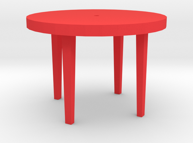 Red Patio Table