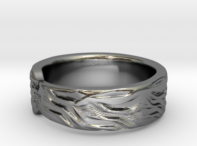 Tiger Textured & Tapered Ring