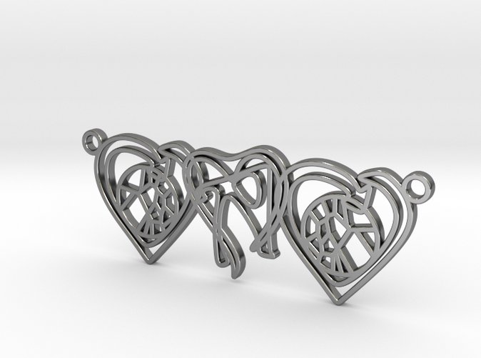 Personalised Voronoi Heart Necklace