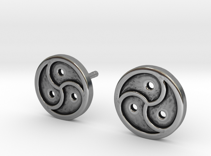 Triskele Earrings - 	Antique Silver