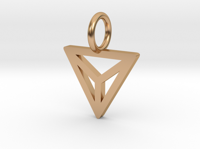 Geometric origami triangle pendant