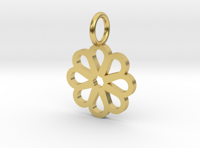 Geometric origami flower pendant