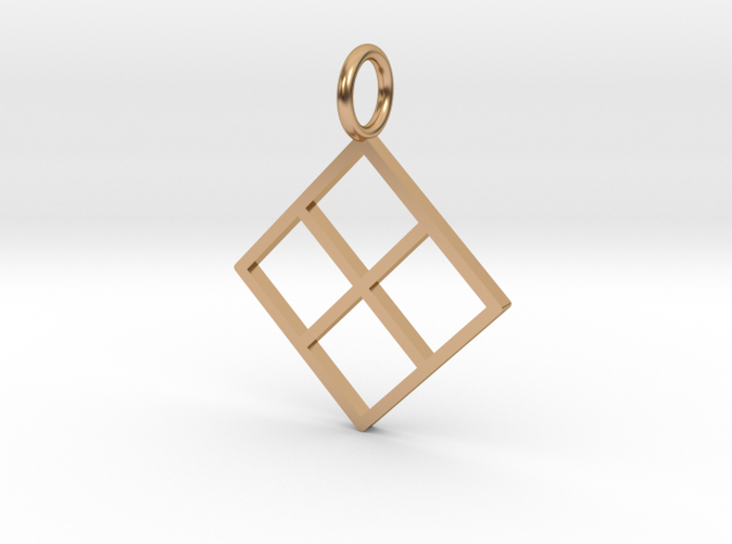 Geometric origami squares pendant