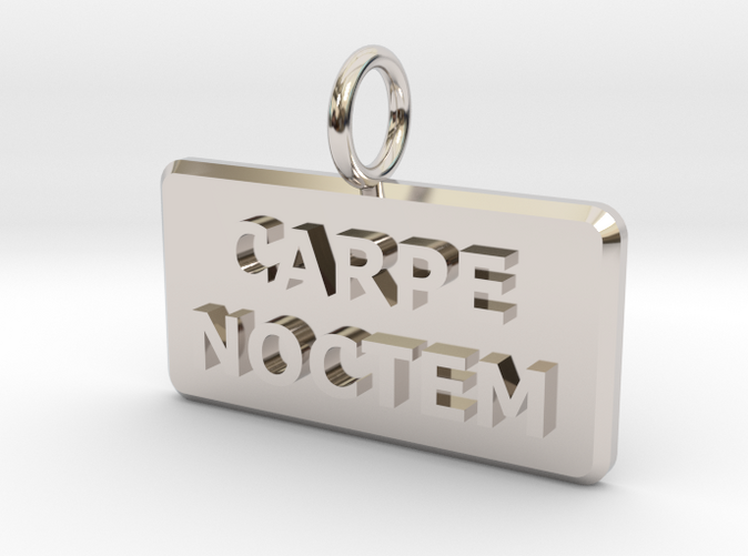 Latin wording Carpe Noctem (Seize The Night) pendant