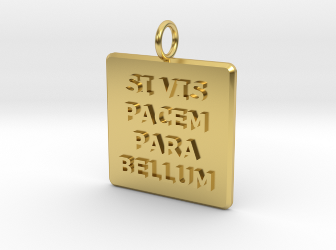Latin wording Si Vis Pacem, Para Bellum (If You Want Peace, Prepare For War) pendant
