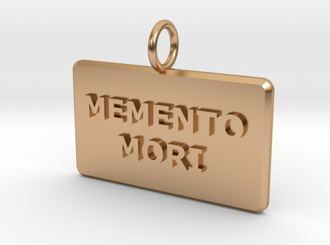 Latin wording Memento Mori (Remember That You Must Die) pendant