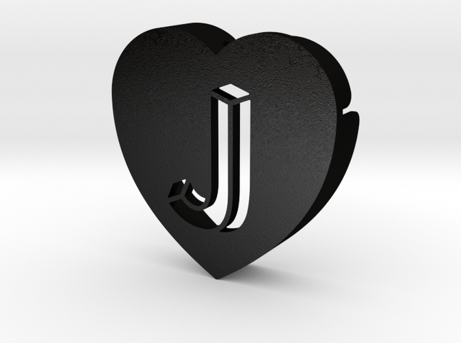 Heart shape DuoLetters print J