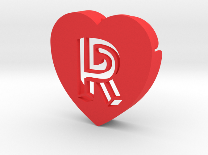 Heart shape DuoLetters print R