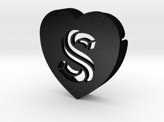 Heart shape DuoLetters print S