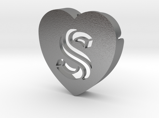 Heart shape DuoLetters print S