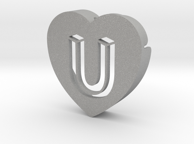 Heart shape DuoLetters print U