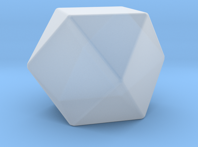 ipicture of a cuboctahedron flattened