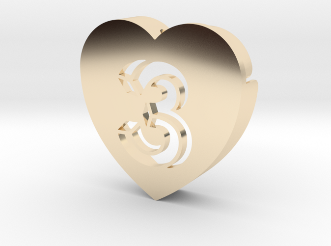 Heart shape DuoLetters print 3