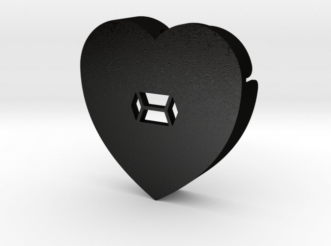 Heart shape DuoLetters print -