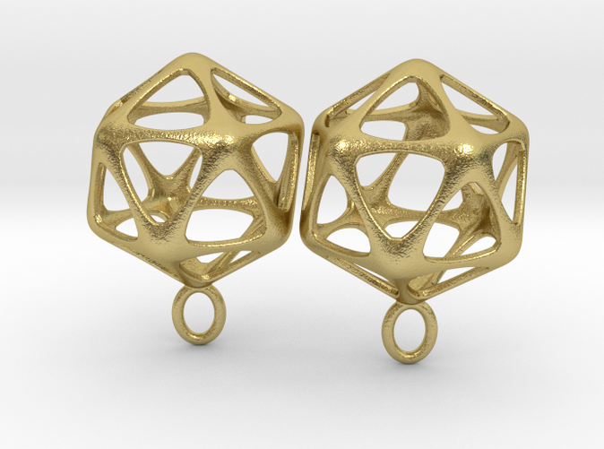 Render - Icosahedron Earrings - Yin