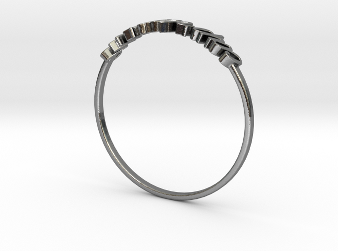 Polished Silver Capricorn/ Capricorne ring