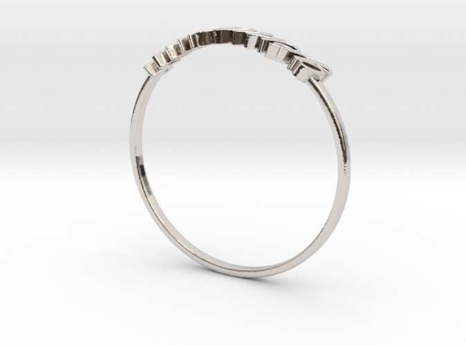 Platinum Gemini / Gémeaux ring