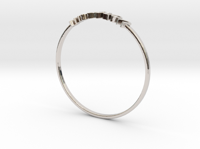 Platinum Aquarius / Verseau ring