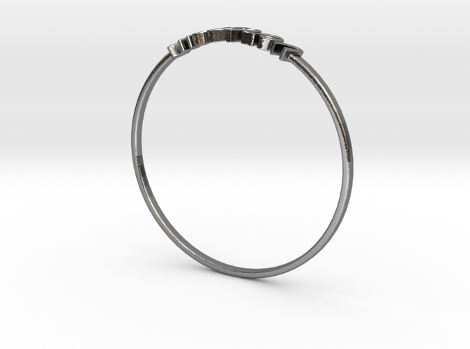 Polished Silver Aquarius / Verseau ring