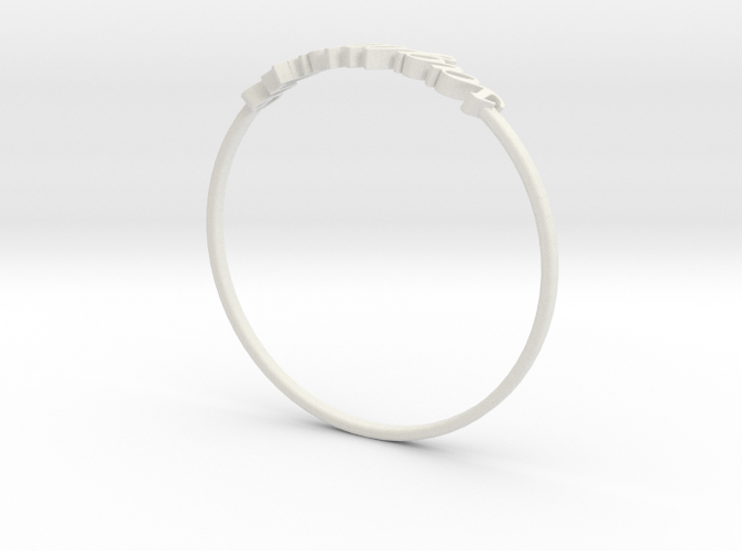 White Natural Versatile Plastic Scorpio / Scorpion ring