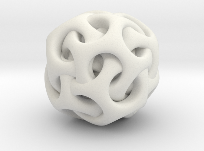 Dodecahedron 8x Interlocked White
