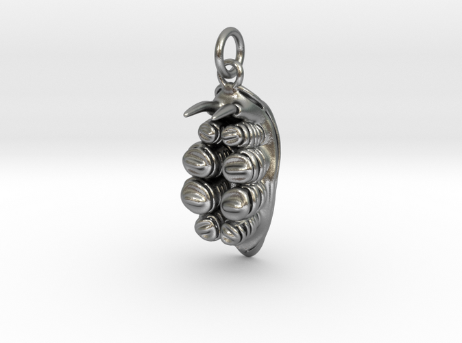 Natural Silver pendant - showing chain (not sold with product)