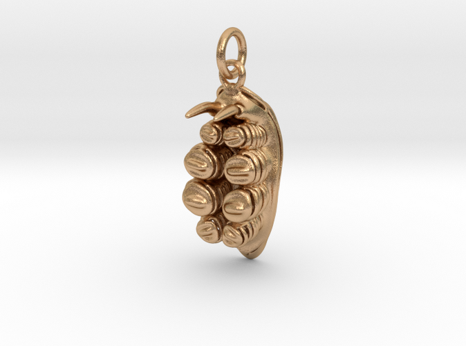 Natural Bronze pendant - showing chain (not sold with product)