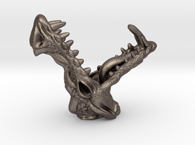 dragon wardrobe hook - Rendered Image of  3D print in stainless steel  