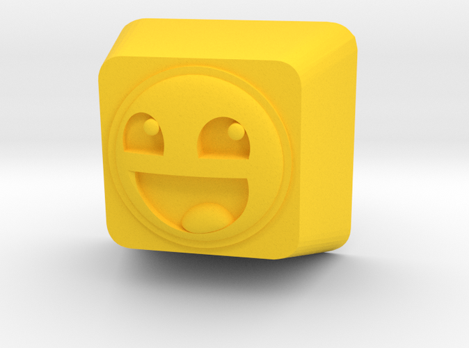 Awesome face custom Cherry MX Keycap in Yellow Strong & Flexible plastic