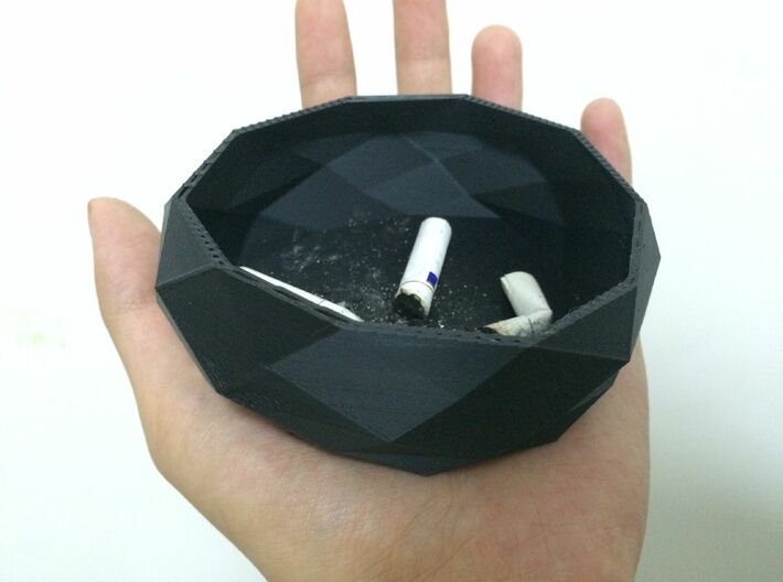 Ashtray on the Mars 3d printed Black Strong &amp; Flexible