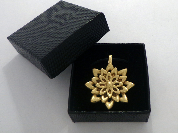 Lotus Flower Symbol Jewelry Necklace 3d printed 