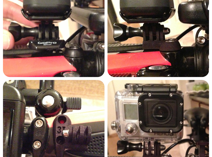 3T Zefiro Team Handlebar GoPro Adapter  3d printed 