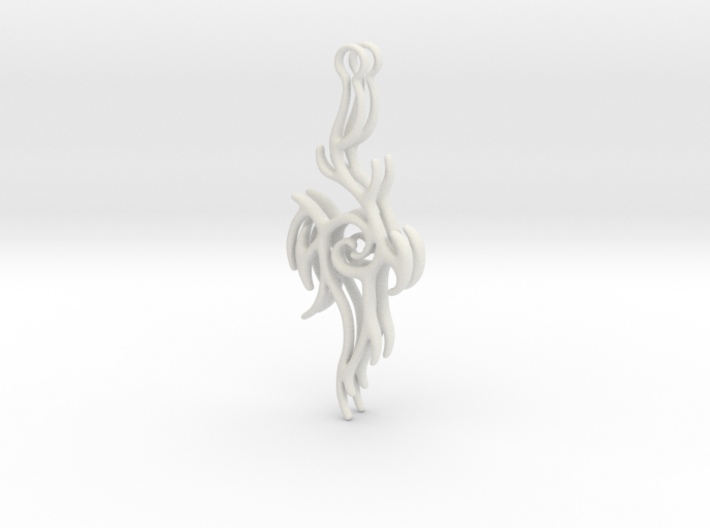 Abstract Hanger Earrings #2 3d printed 