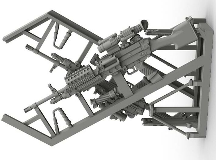 1/24 SPM-24-016 m249 MK48mod0 7,62mm machine gun 3d printed 
