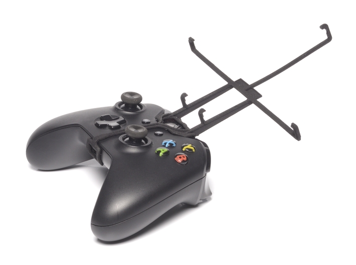 Controller mount for Xbox One &amp; Lenovo Tab 2 A7-30 3d printed Without phone - A Nexus 7 and a black Xbox One controller