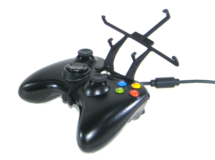 Controller mount for Xbox 360 & LG G4c 3d printed Without phone - A Samsung Galaxy S3 and a black Xbox 360 controller