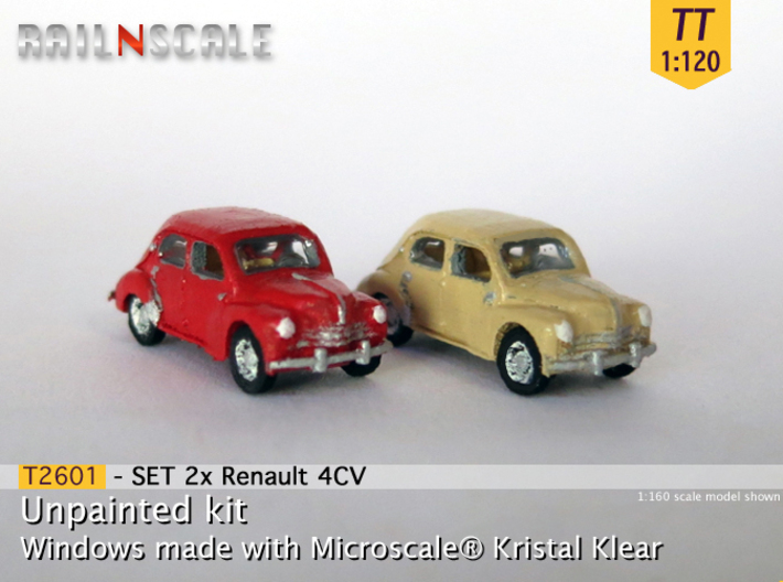 SET 2x Renault 4CV (TT 1:120) 3d printed 
