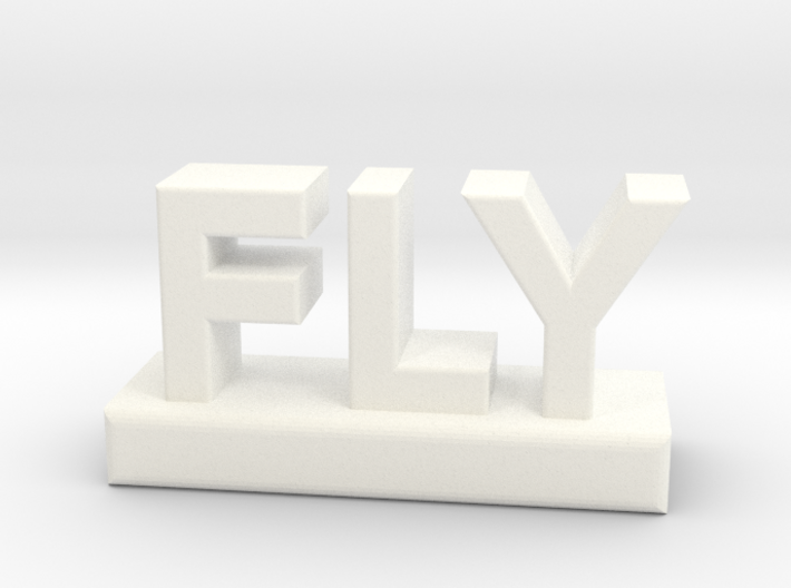 FLY - the word. 3d printed
