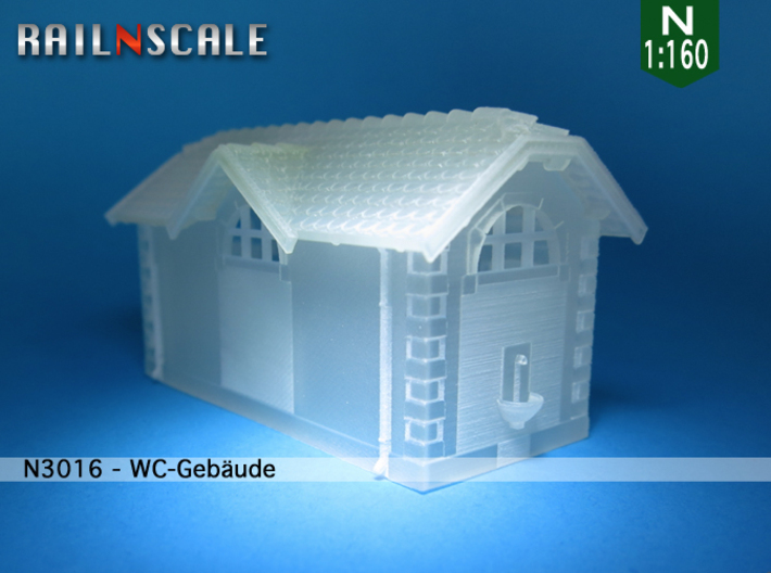 WC-Gebäude 'Winterthur-Töss' (N 1:160) 3d printed 