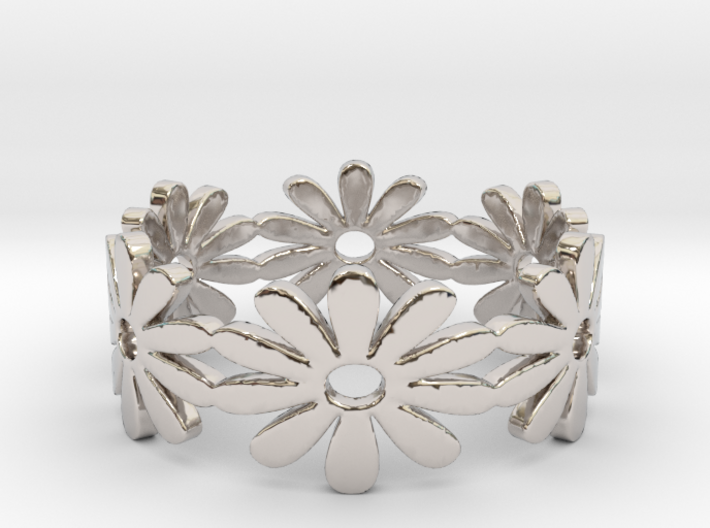 Daisy Ring Size 7.5 3d printed